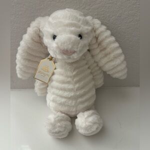 Authentic NWT Jellycat medium bashful luxe bunny nimbus Cream Easter ONLY ONE